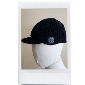 Black Billed Knit Beanie, Kid's XS